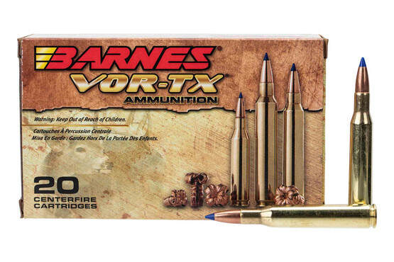 Barnes 270 Win 130gr Tipped Triple Shock X Boat Tail Lead Free Ammo comes in a box of 20